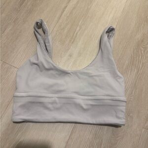 Lululemon Athletica White/grey striped reversible align Bra
